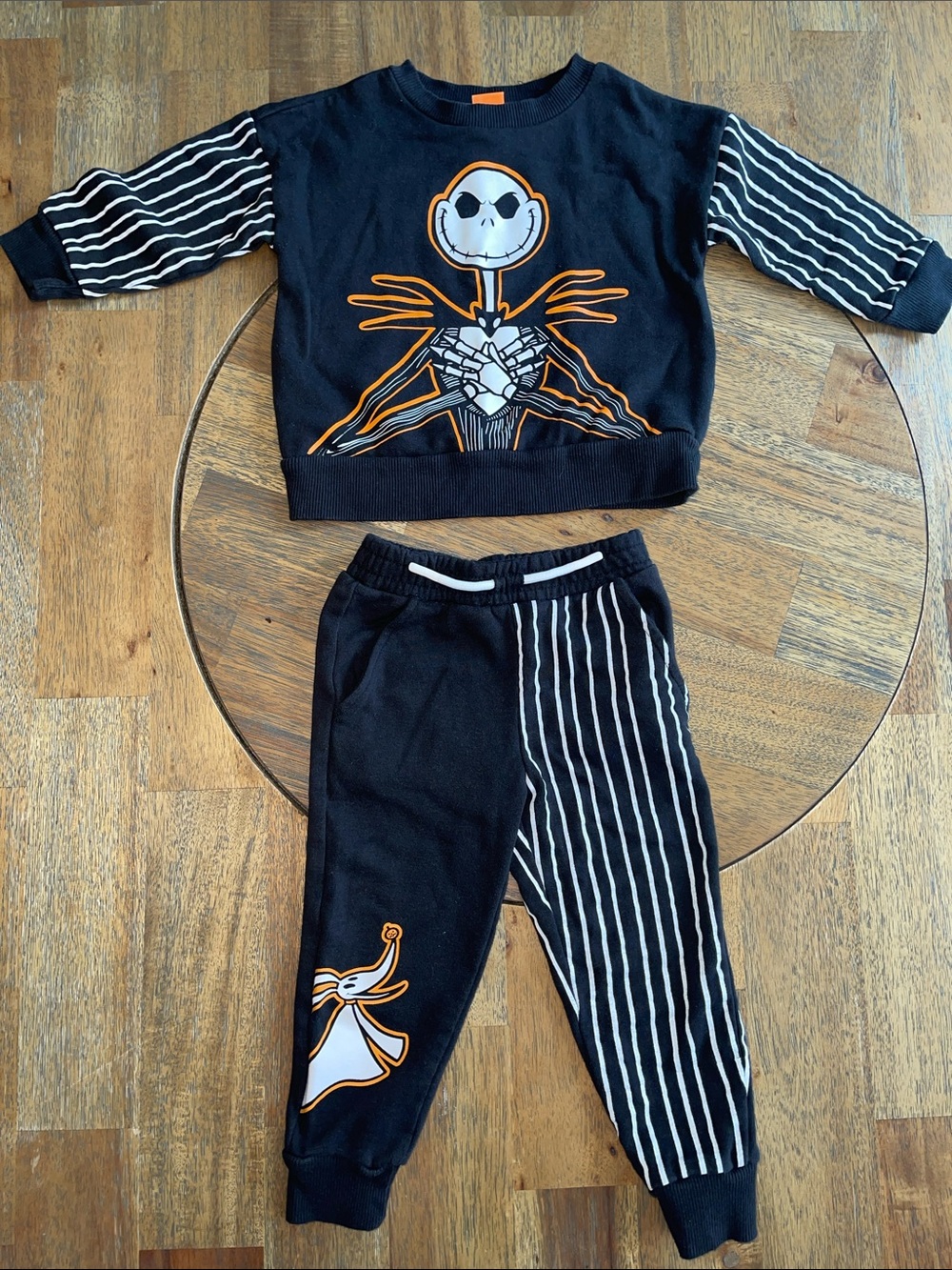 Disney Nightmare‎ Before Christmas Jack Skellington Toddler Sweat Outfit Set 2T